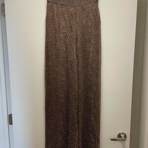 H&M women’s linen blend wide leg trouser pants